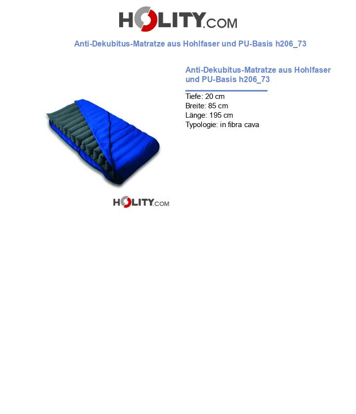 Anti-Dekubitus-Matratze aus Hohlfaser und PU-Basis h206_73