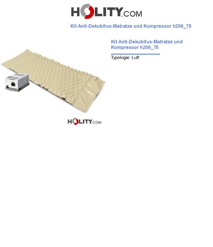 Kit Anti-Dekubitus-Matratze und Kompressor h206_78