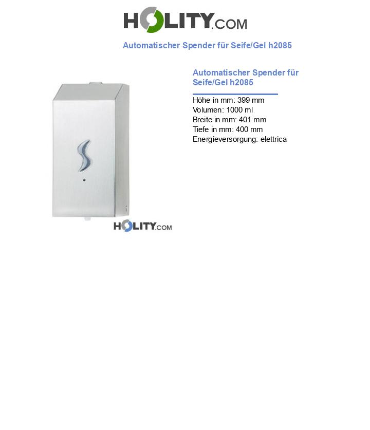 Automatischer Spender für Seife/Gel h2085