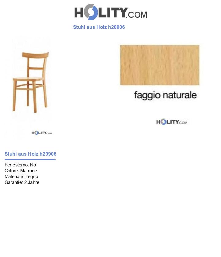 Stuhl aus Holz h20906