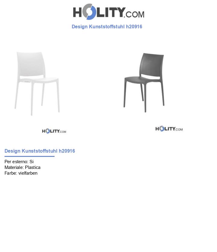Design Kunststoffstuhl h20916