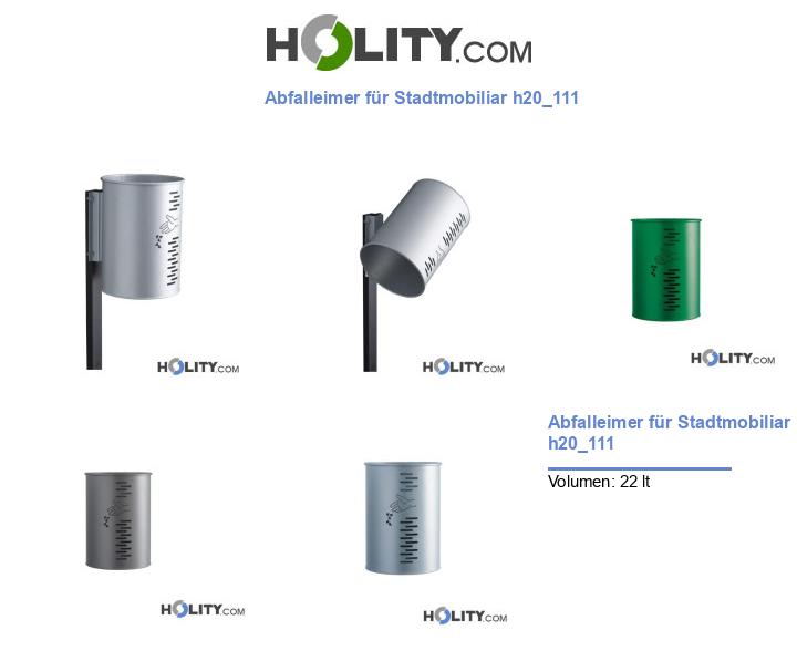 Abfalleimer für Stadtmobiliar h20_111