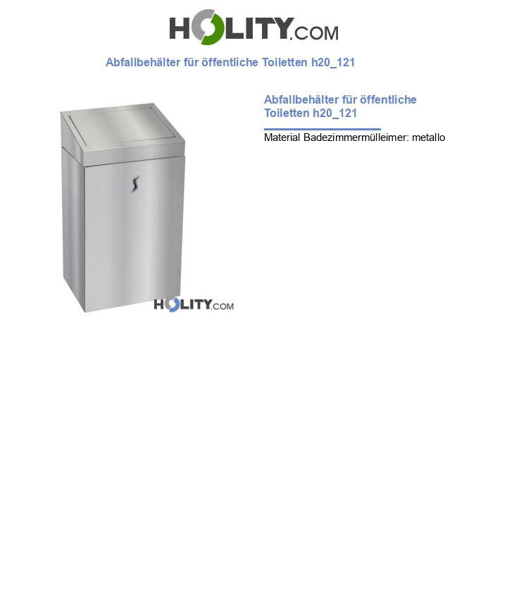 Abfallbehälter für öffentliche Toiletten h20_121