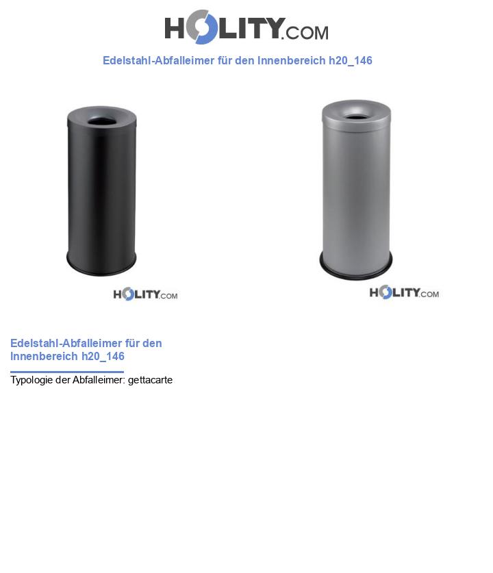 Edelstahl-Abfalleimer für den Innenbereich h20_146