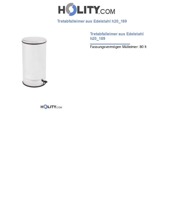 Tretabfalleimer aus Edelstahl h20_189
