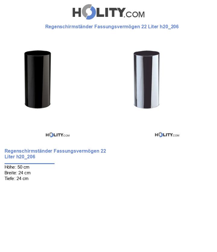 Regenschirmständer Fassungsvermögen 22 Liter h20_206