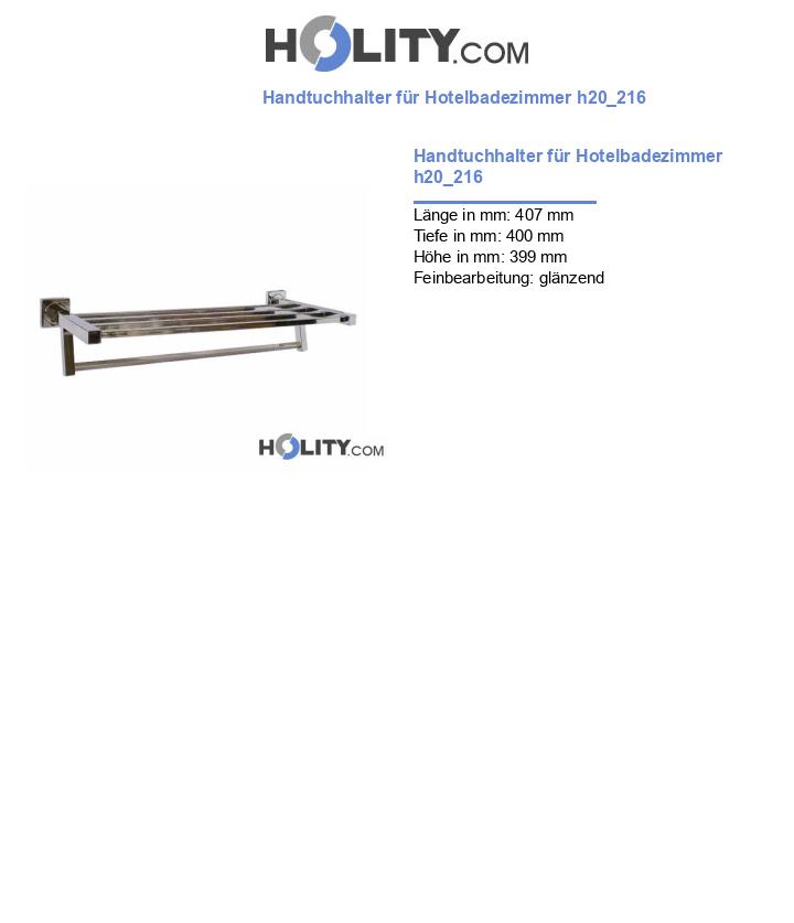 Handtuchhalter für Hotelbadezimmer h20_216