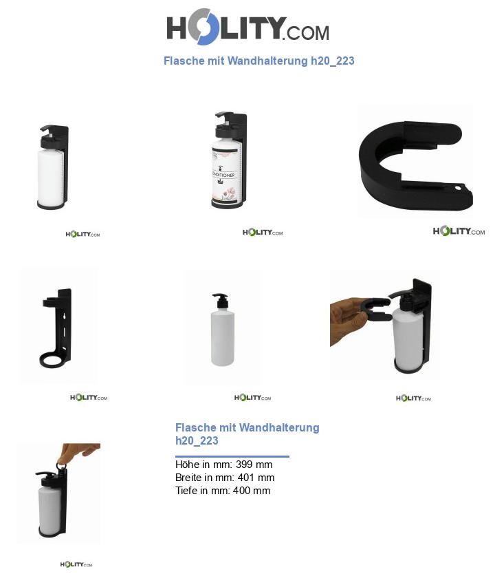 Flasche mit Wandhalterung h20_223