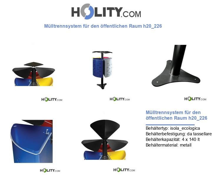 Mülltrennsystem für den öffentlichen Raum h20_226