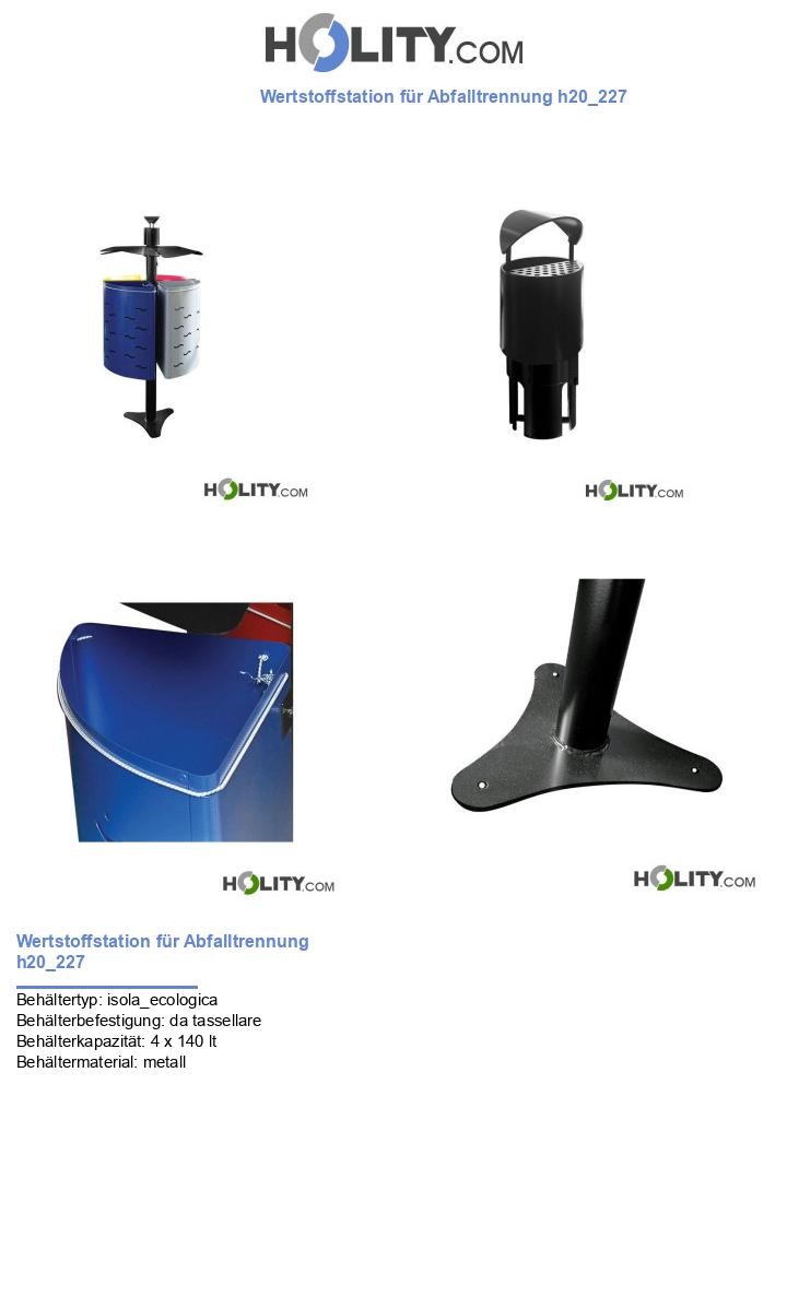 Wertstoffstation für Abfalltrennung h20_227