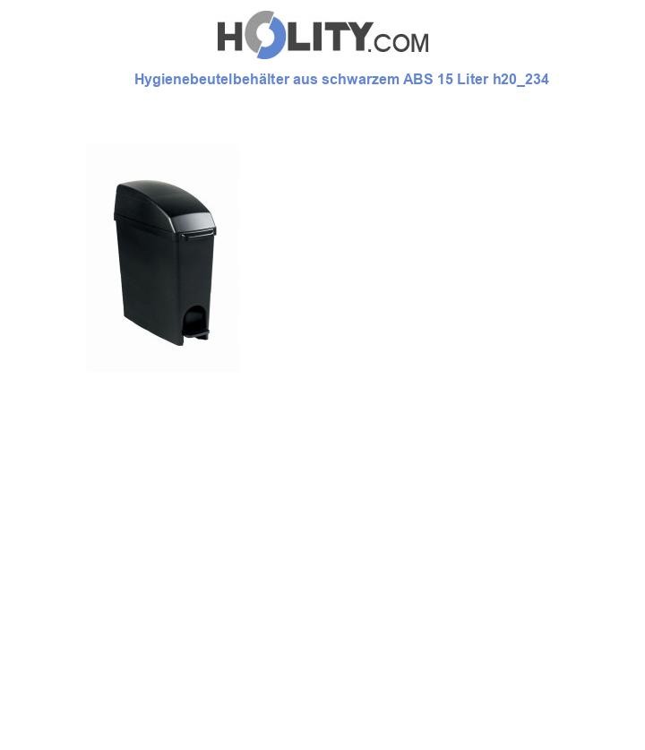 Hygienebeutelbehälter aus schwarzem ABS 15 Liter h20_234