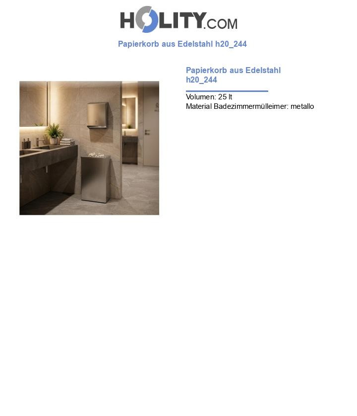 Papierkorb aus Edelstahl h20_244