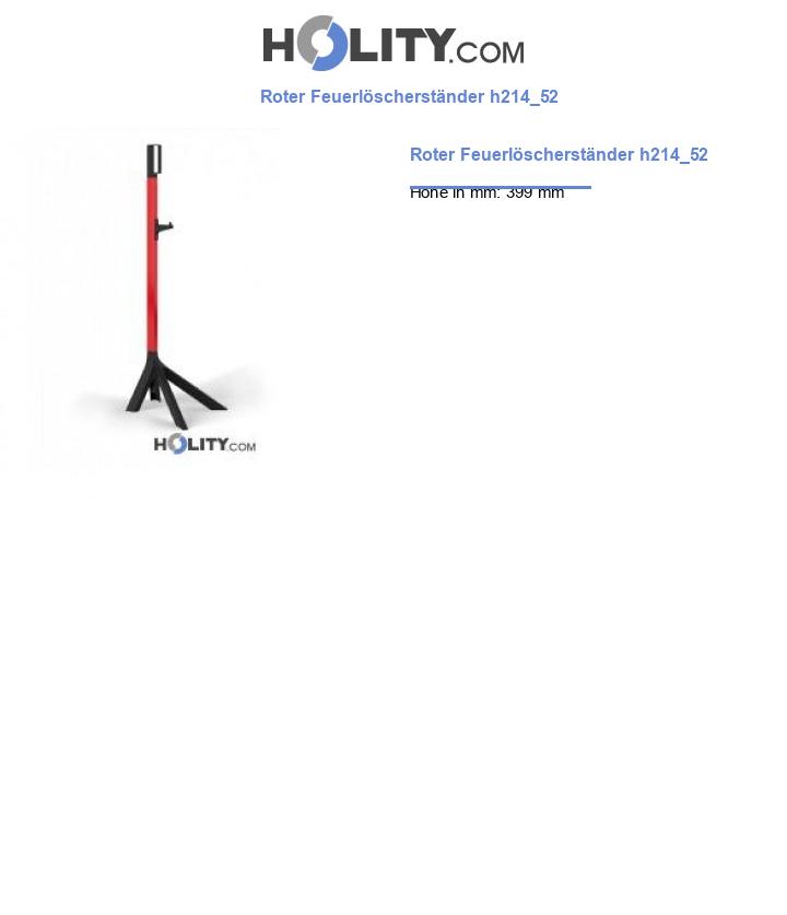 Roter Feuerlöscherständer h214_52