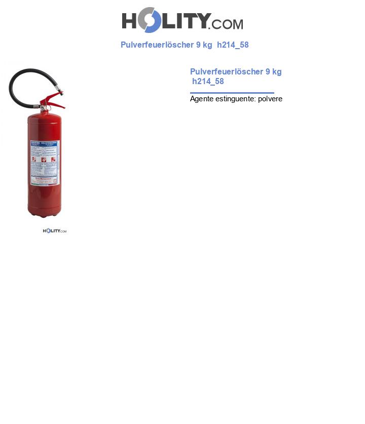 Pulverfeuerlöscher 9 kg  h214_58