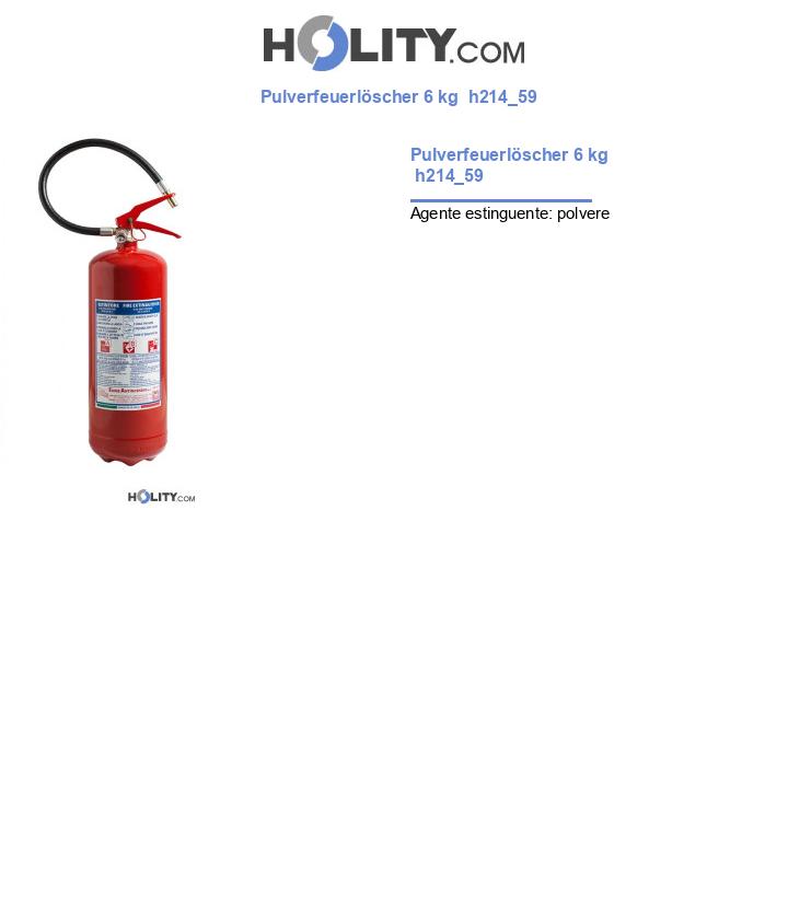 Pulverfeuerlöscher 6 kg  h214_59