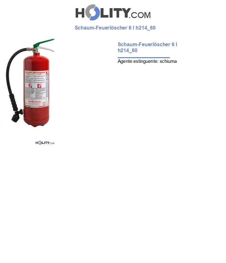 Schaum-Feuerlöscher 6 l h214_60