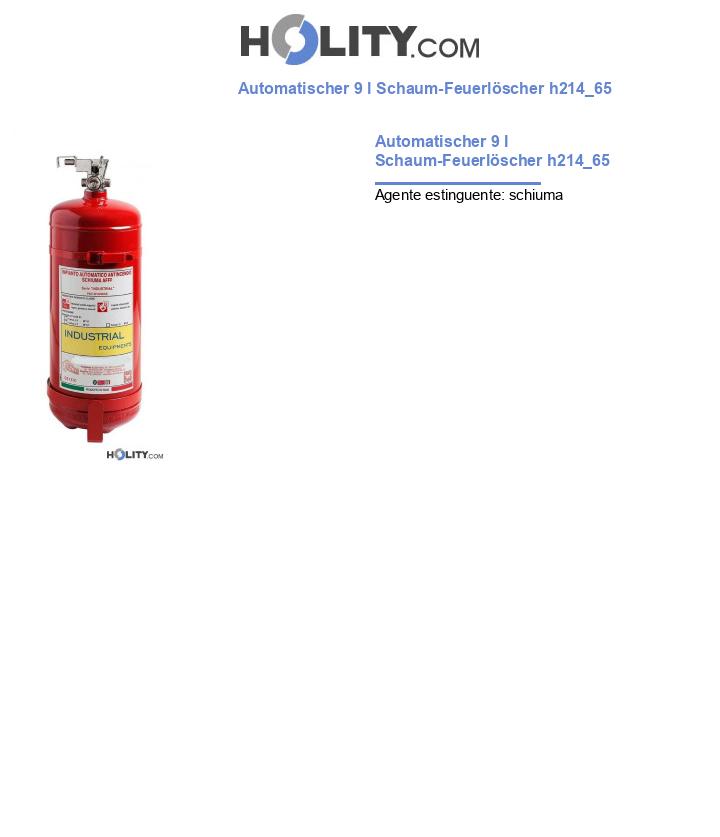 Automatischer 9 l Schaum-Feuerlöscher h214_65