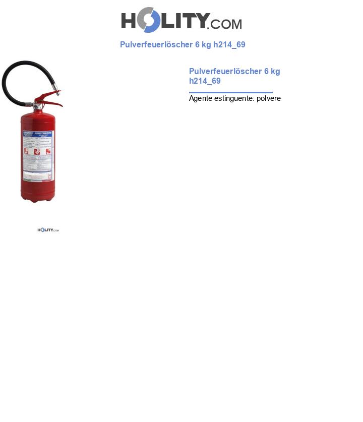 Pulverfeuerlöscher 6 kg h214_69