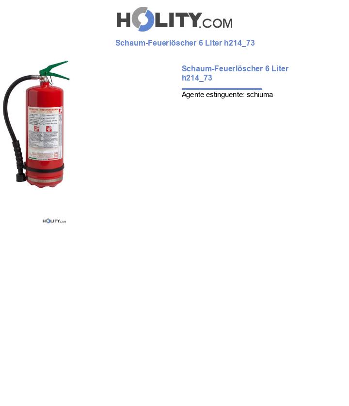 Schaum-Feuerlöscher 6 Liter h214_73