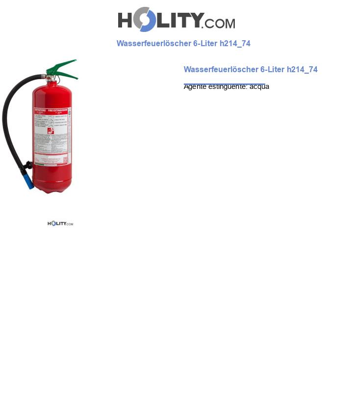 Wasserfeuerlöscher 6-Liter h214_74