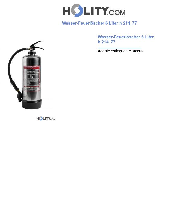 Wasser-Feuerlöscher 6 Liter h 214_77