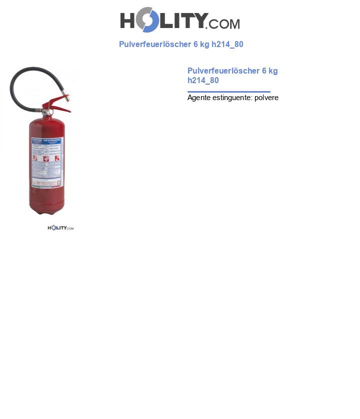Pulverfeuerlöscher 6 kg h214_80