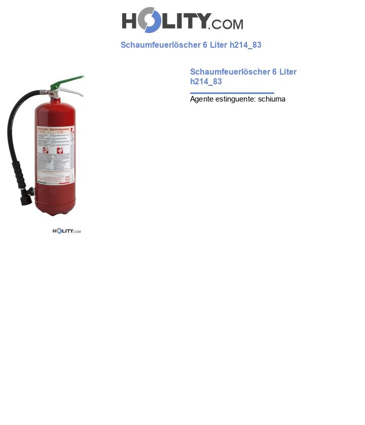 Schaumfeuerlöscher 6 Liter h214_83