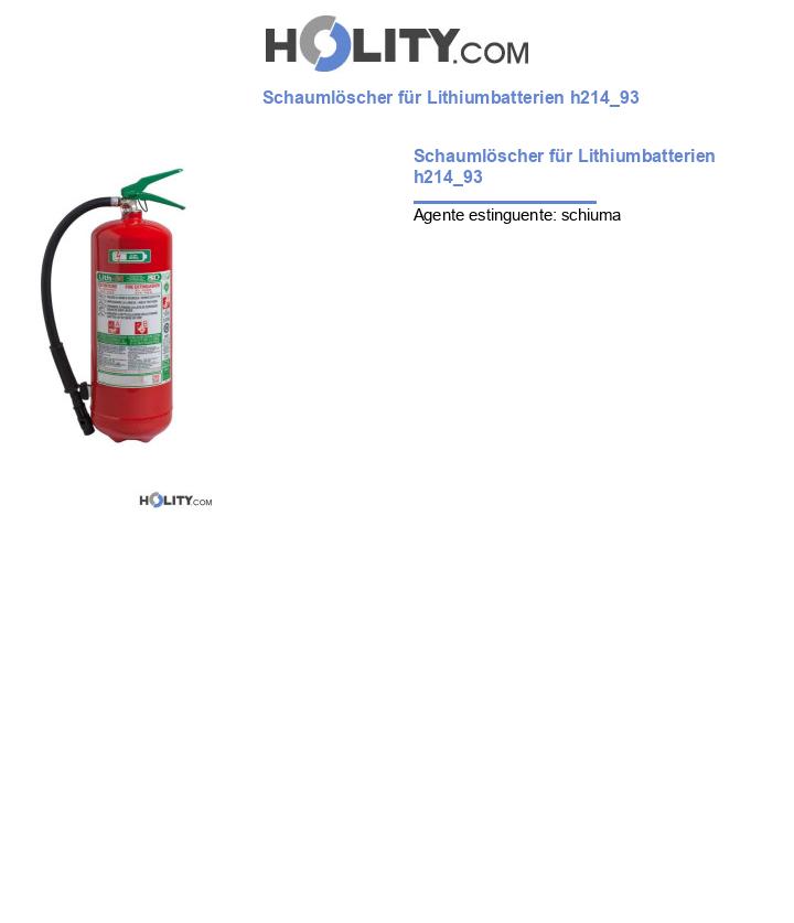 Schaumlöscher für Lithiumbatterien h214_93