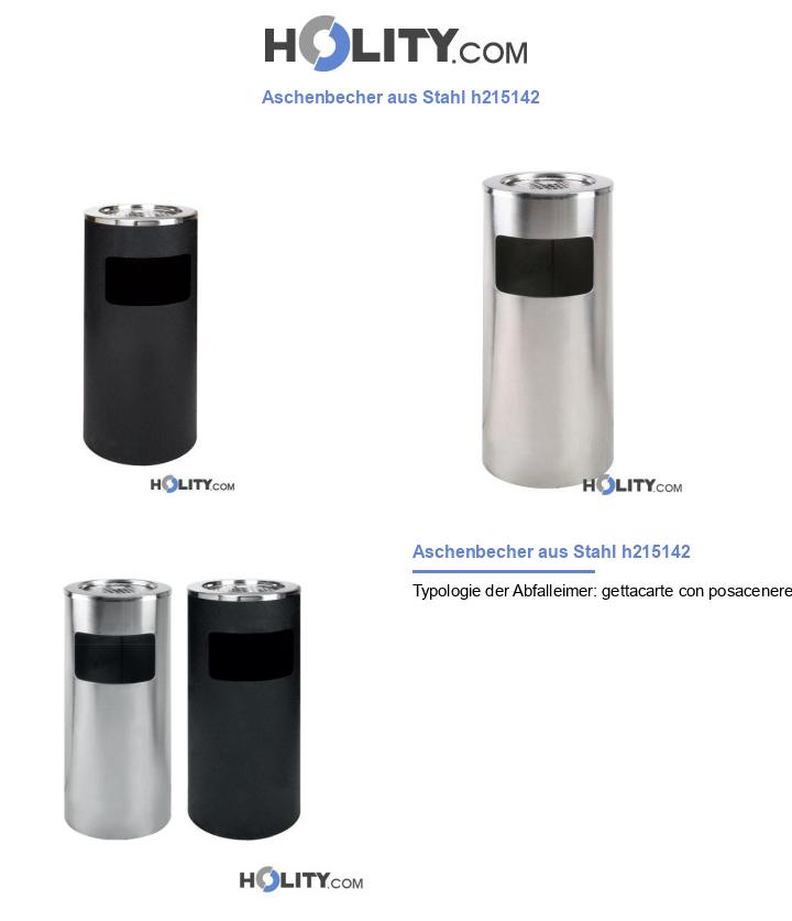 Aschenbecher aus Stahl h215142