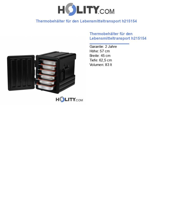 Thermobehälter für den Lebensmitteltransport h215154