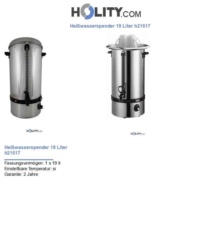 Heißwasserspender 19 Liter h21517