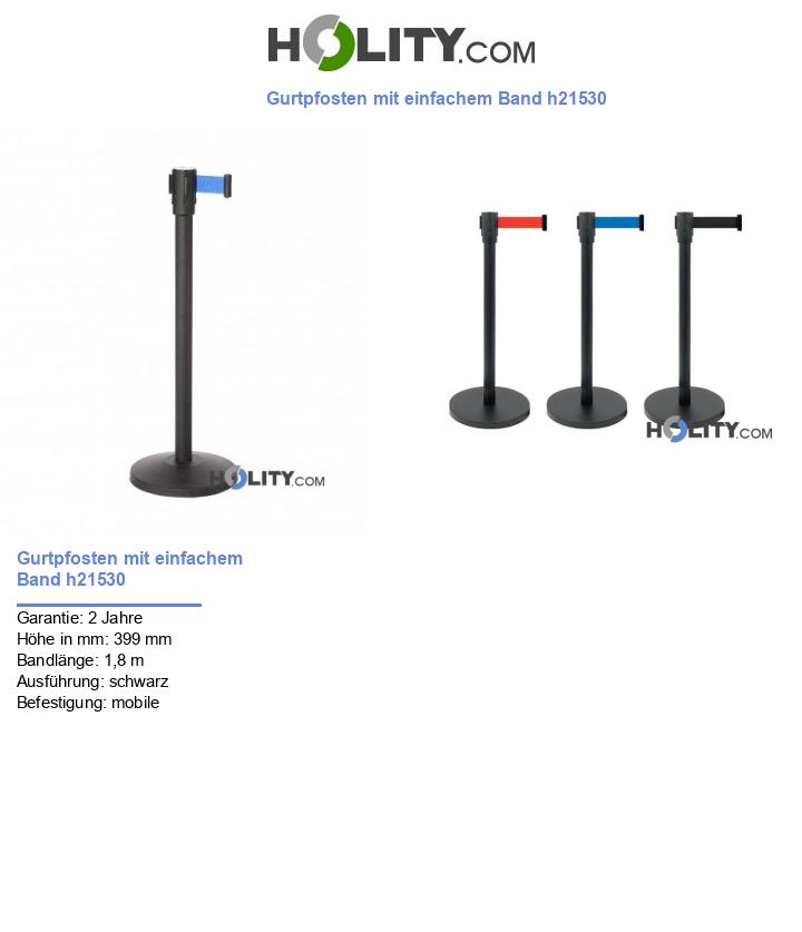 Gurtpfosten mit einfachem Band h21530