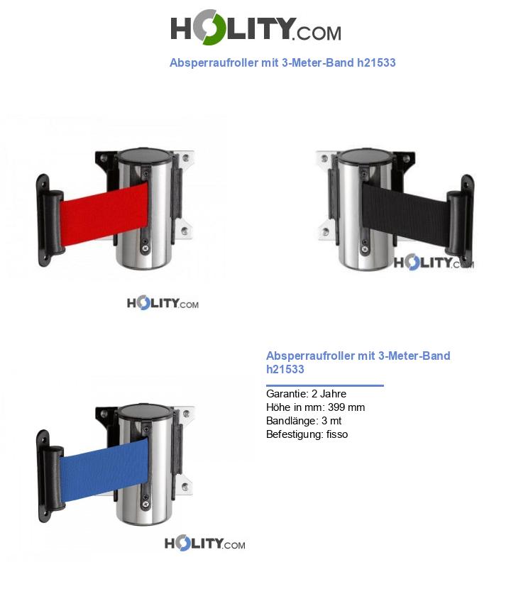 Absperraufroller mit 3-Meter-Band h21533