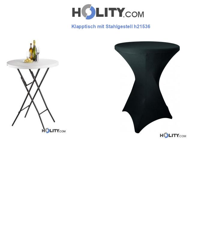 Klapptisch mit Stahlgestell h21536