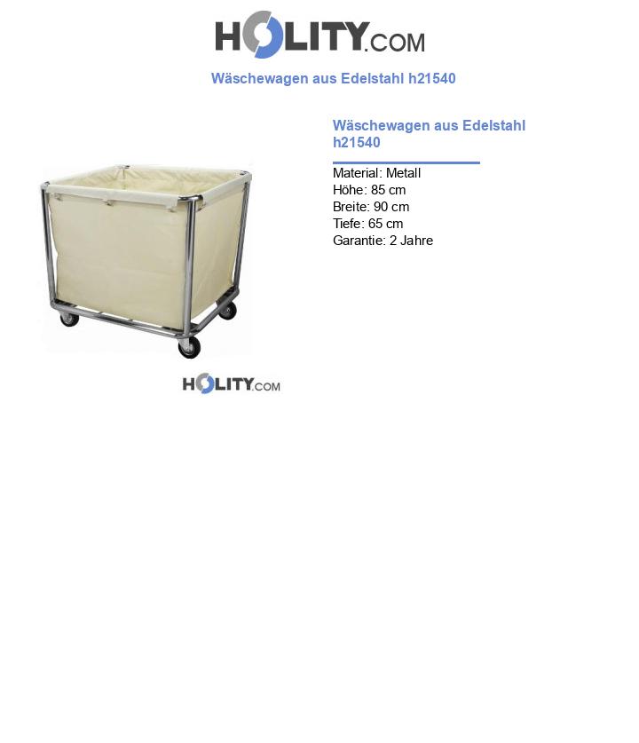 Wäschewagen aus Edelstahl h21540