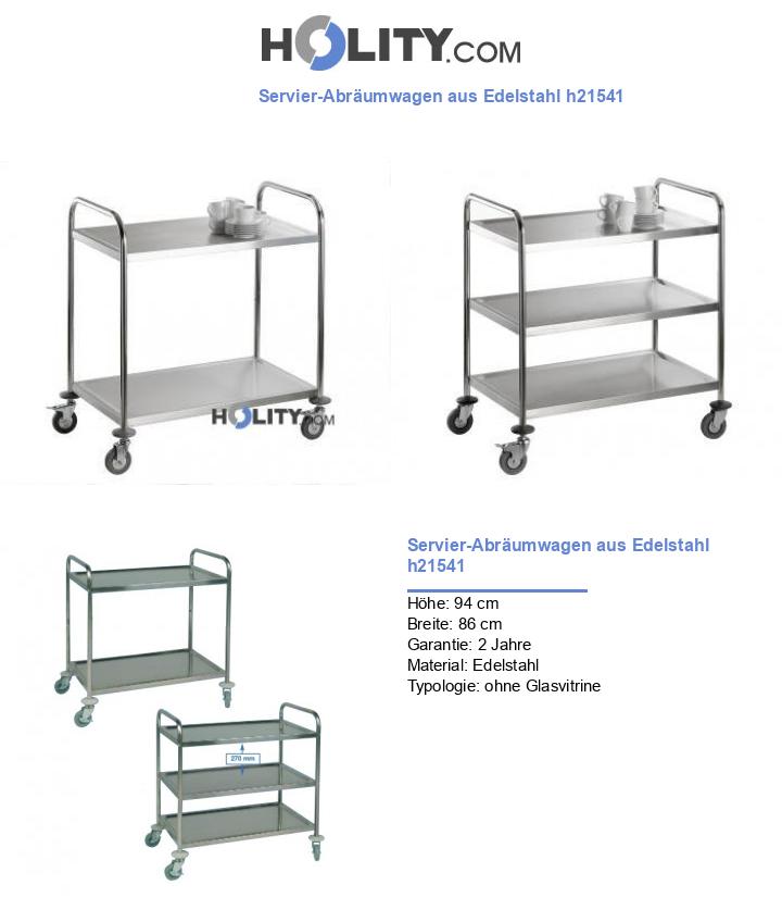 Servier-Abräumwagen aus Edelstahl h21541