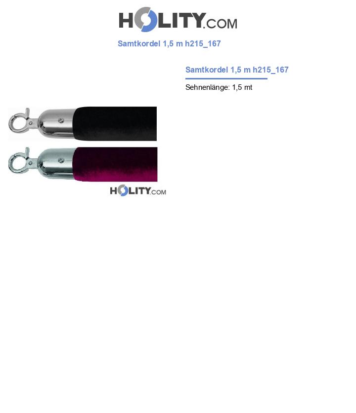 Samtkordel 1,5 m h215_167