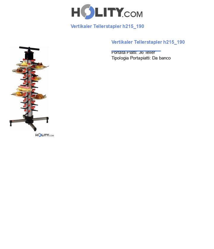 Vertikaler Tellerstapler h215_190