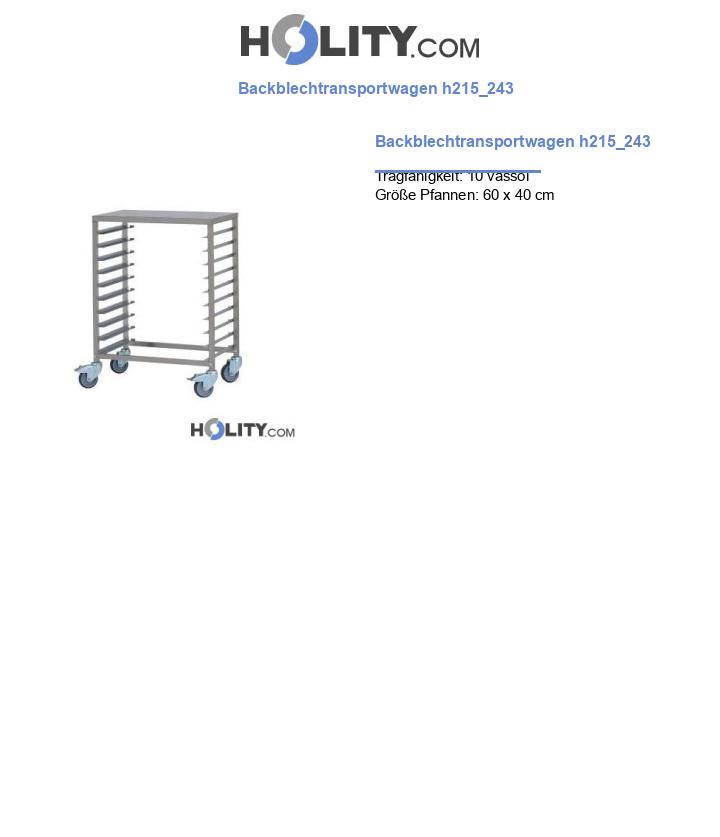 Backblechtransportwagen h215_243