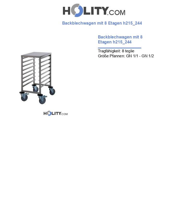 Backblechwagen mit 8 Etagen h215_244