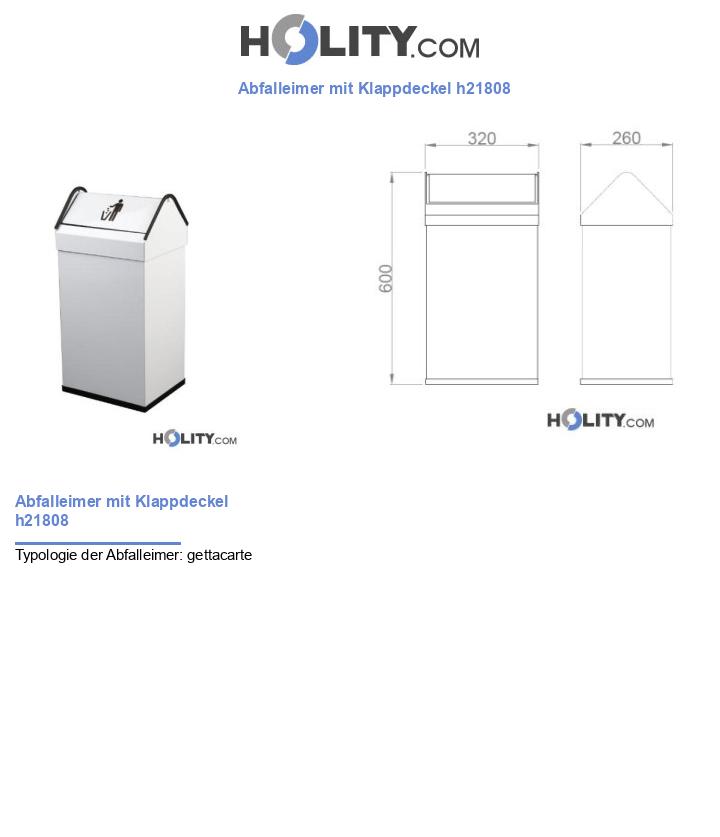 Abfalleimer mit Klappdeckel h21808