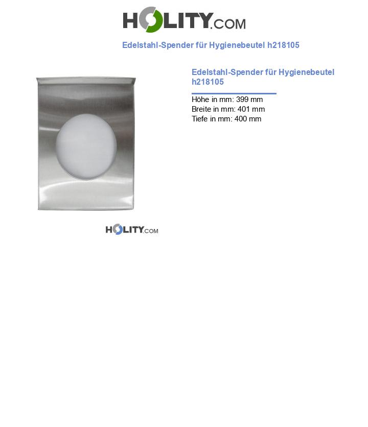 Edelstahl-Spender für Hygienebeutel h218105