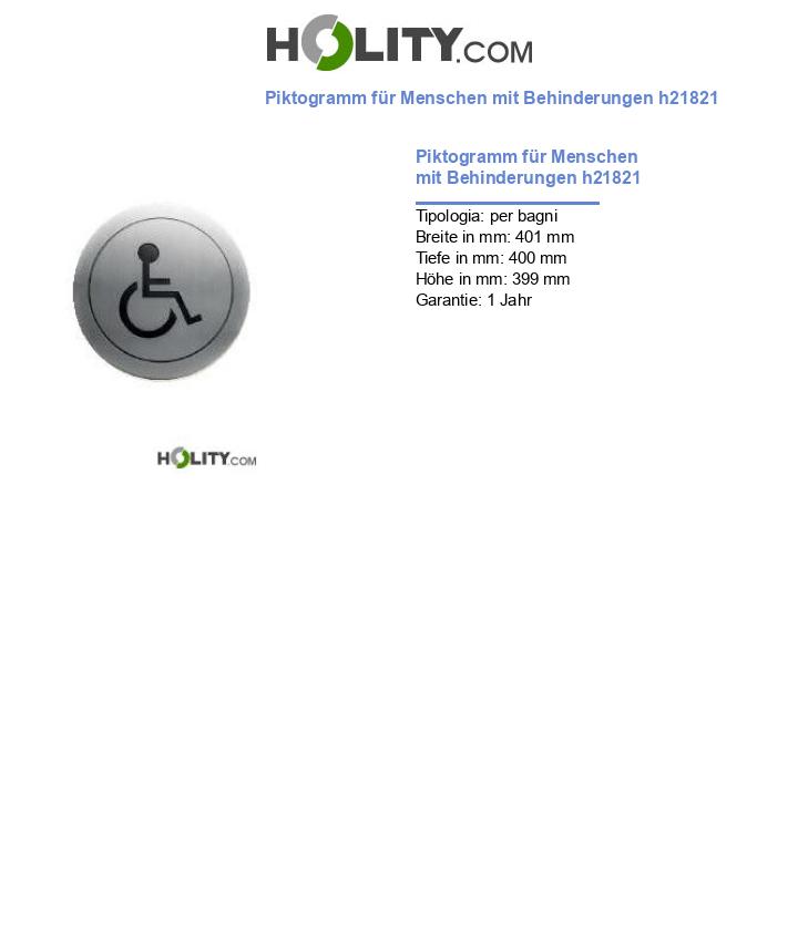 Piktogramm für Menschen mit Behinderungen h21821