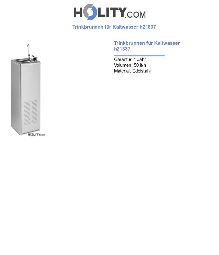Trinkbrunnen für Kaltwasser h21837