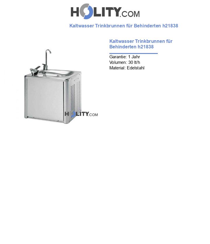Kaltwasser Trinkbrunnen für Behinderten h21838