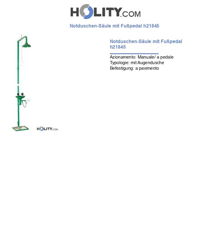 Notduschen-Säule mit Fußpedal h21845