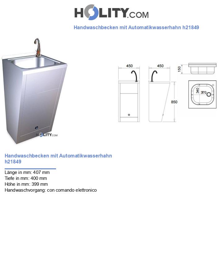 Handwaschbecken mit Automatikwasserhahn h21849