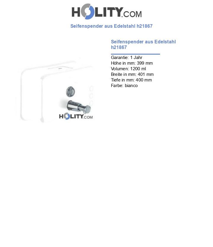 Seifenspender aus Edelstahl h21867