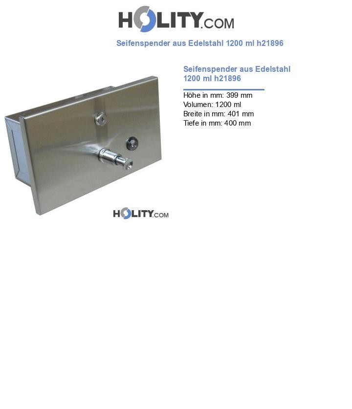 Seifenspender aus Edelstahl 1200 ml h21896