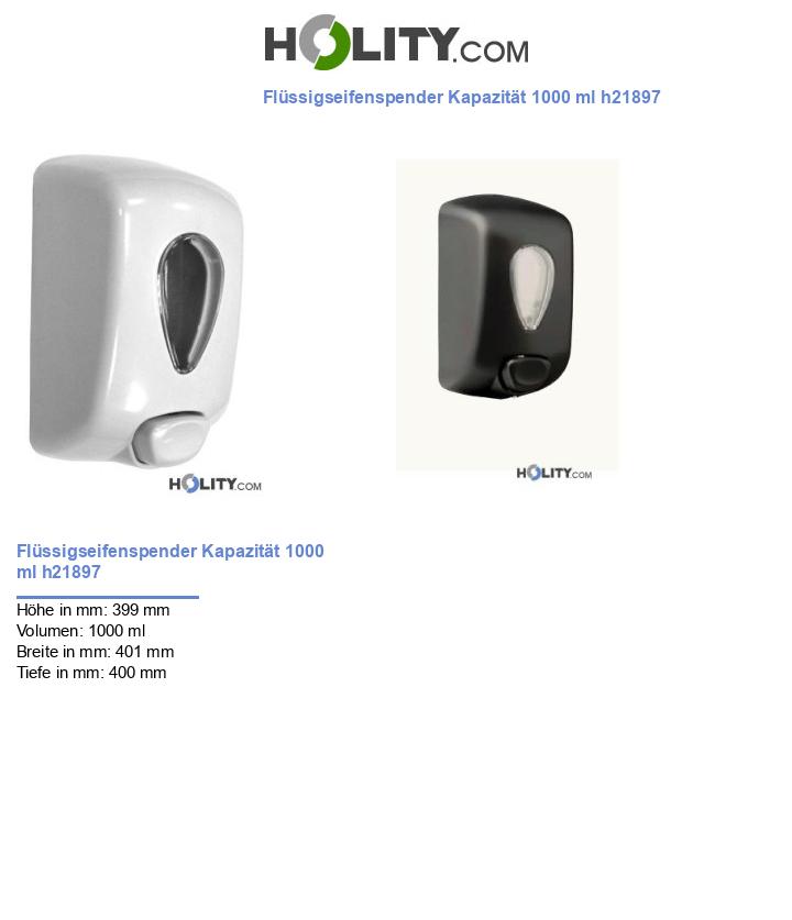 Flüssigseifenspender Kapazität 1000 ml h21897